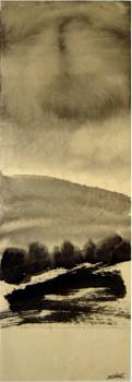 32 Souvenir lointain 2004 Encre sur papier 90 x 31cm